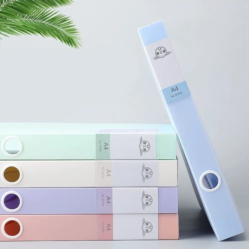다기능 A4 파일 정리함 두꺼운 방진 데스크탑 수납함 PP 플라스틱 모란디 컬러 사무용품 계약서 보관함