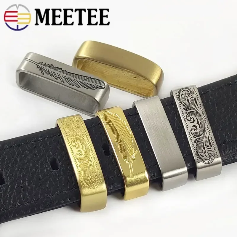 35-40mm 금속 순수 구리 벨트 루프 후크 솔리드 브래스 O D 링 벨트 버클 남성 의류 공예 DIY 하드웨어 액세서리