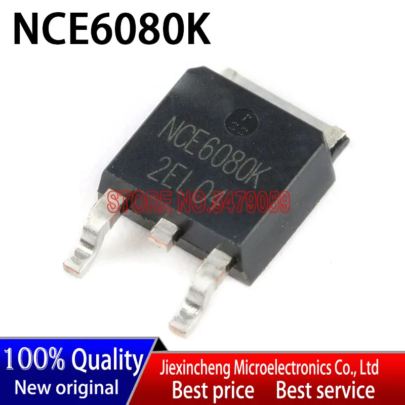 

10PCS NCE6080K NCE6080 TO-252 60V/80A MOSFET New original