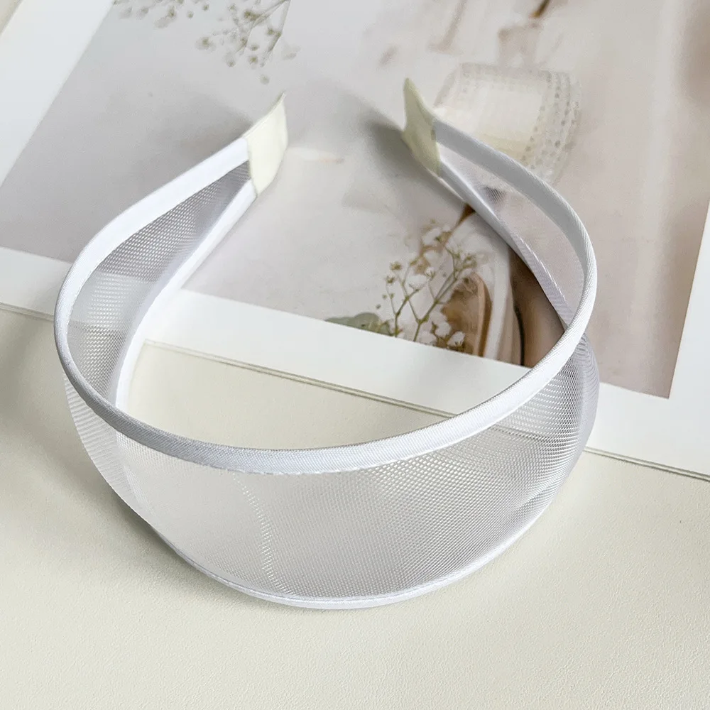 Breathable Hollow Wide Headband - Trendy Solid Color Hair Accessory