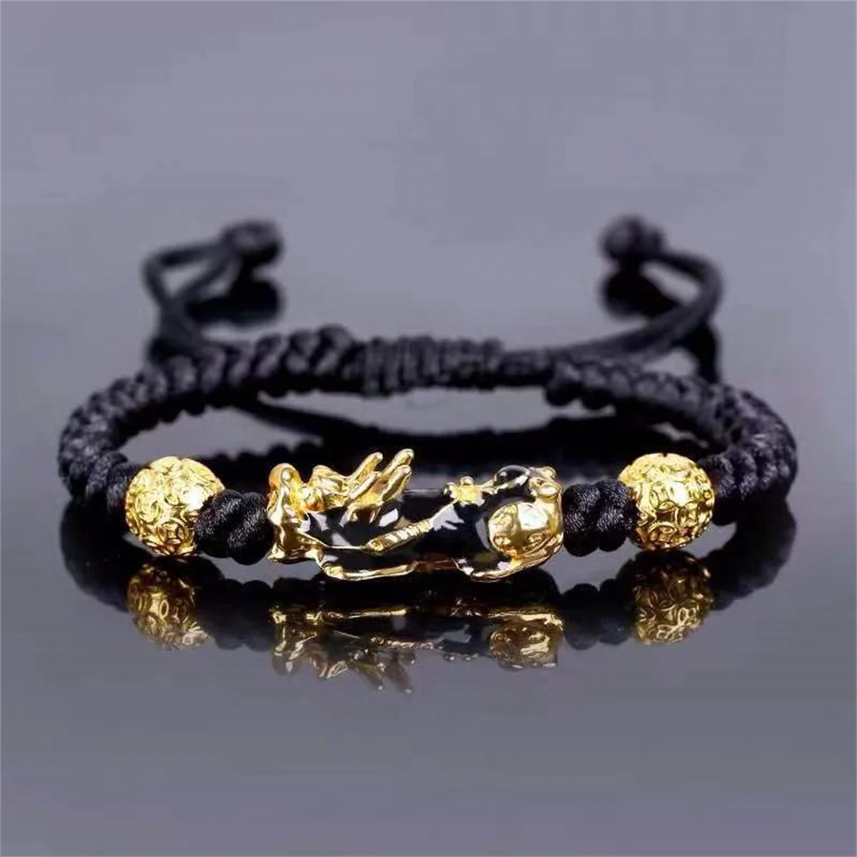 Feng Shui Black Obsidian Pi Xiu Wealth Bracelet Attract Lucky Good Stone  Bracelet Beads J1N9 - Walmart.com