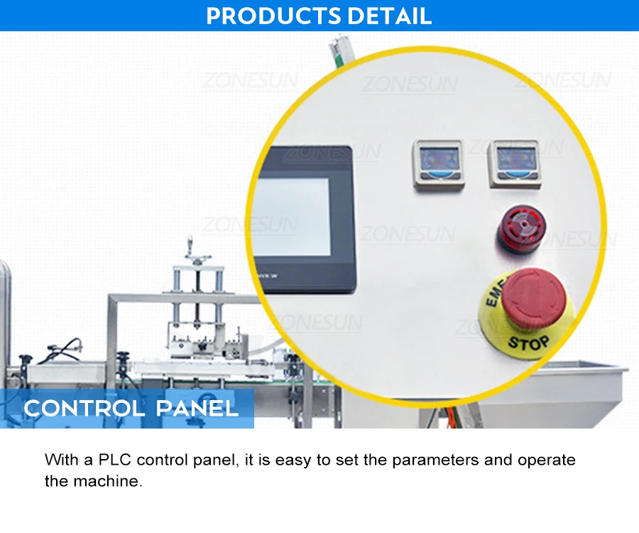 ZONEPACK Automatic Vacuum Capping Machine With Cap Feeder ZS-XGVS1