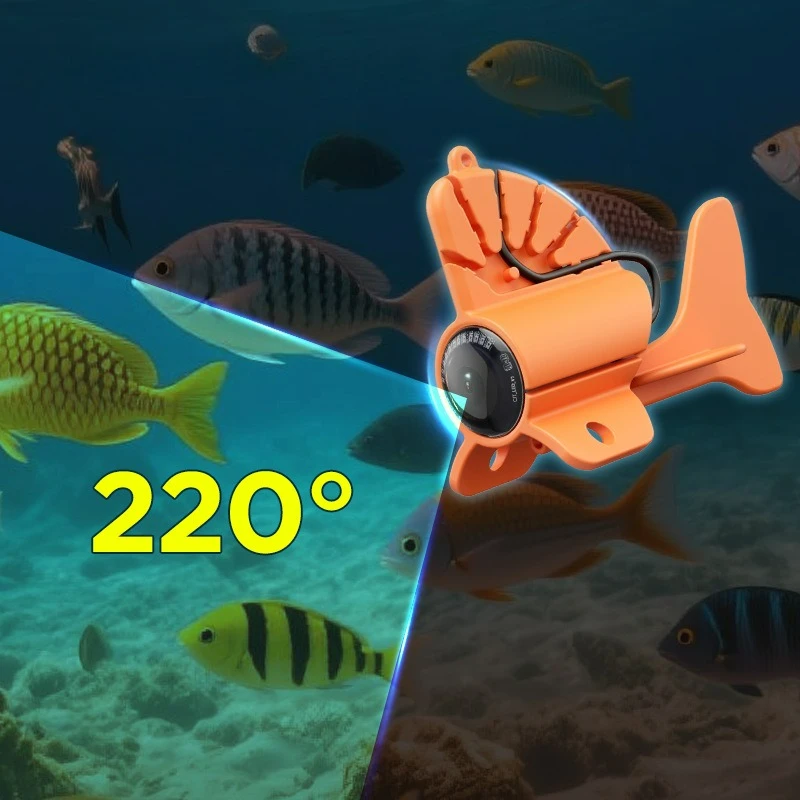 수중 낚시 카메라 4.3인치 방수 220 °   렌즈 HD 클리어 뷰 전문 어군탐지기 (얼음 호수, 바다, 보트 낚시용)