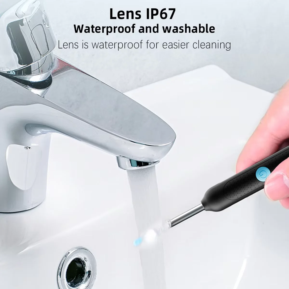 Smart Visual Set Interchangeable Head HD Endoscope Mother Baby Grade Silicone Protective Ear Pick With Childproof Lock_voghion.com