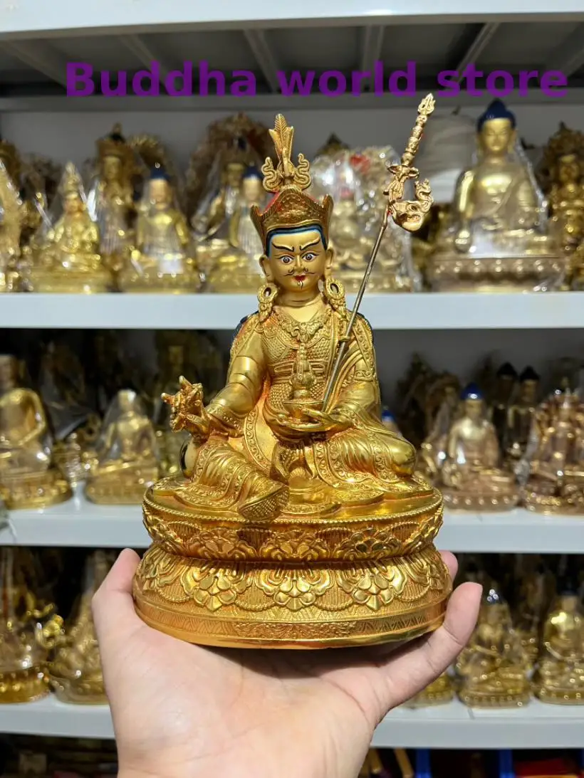 2025 large Exclusive COPPER Guru Rinpoche Padmasambhava Tibet Buddhism Buddha statue HOME Altar worship Effective protection 2
