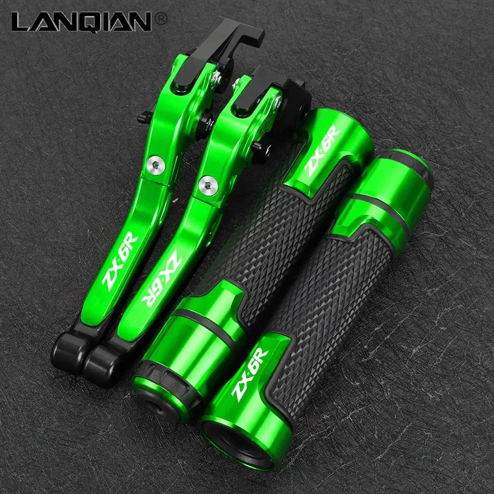 

Motorcycle Accessories FOR KAWASAKI NINJA ZX6R ZX-6R 2007-2018 Brake Clutch Levers Handbrake Handlebar Grip Handle Hand Grips