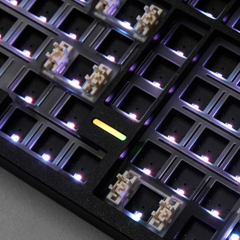 Scc100 기계식 키보드 키트, 3 가지 모드 무선 개스킷, RGB 알루미늄 합금 키보드, 핫 스왑 맞춤형 98%, 사무실 게임 키보드