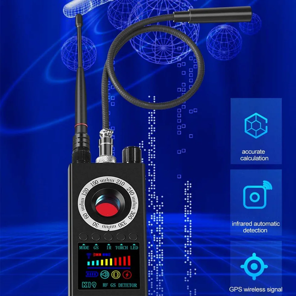 New K19 Eavesdropping Hidden Camera Detector RF Wireless Gsm Sound Signal Wiretapping GPS Tracker Spy Cam Detector Bug Finder