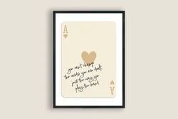 Black and White Ace Card Aesthetic Retro Wall Art Poster Print (Unframed) - 20x30cm No Frame (TR12273 - 3)