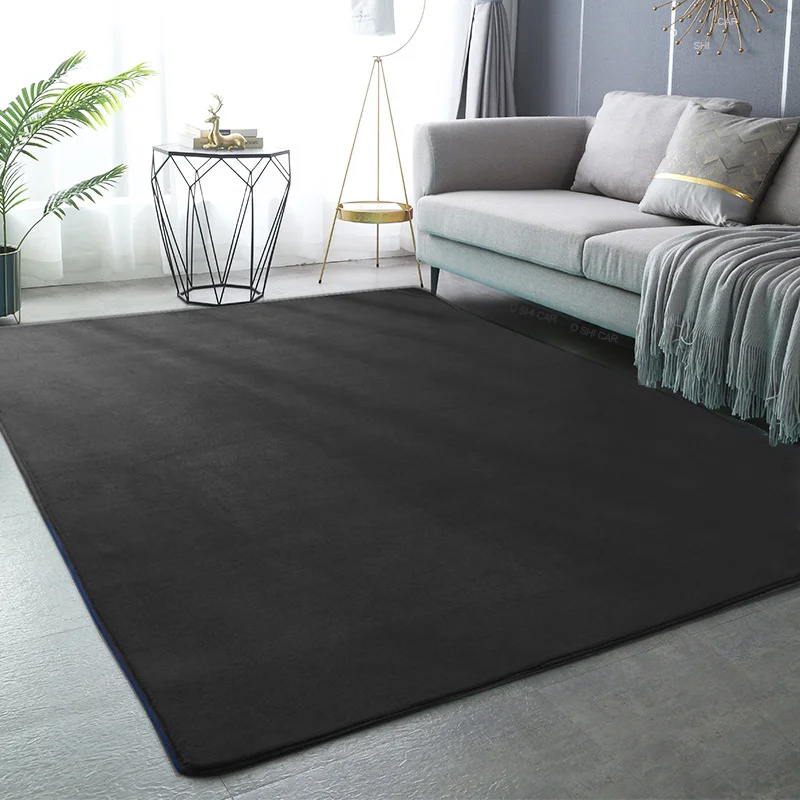 Floor Mat Coral Velvet For Modern Living Room Decoration Thick Short Plush Area Rug Kids Bedroom Play Crawling Mat Balcony Cushion shaggy rugs