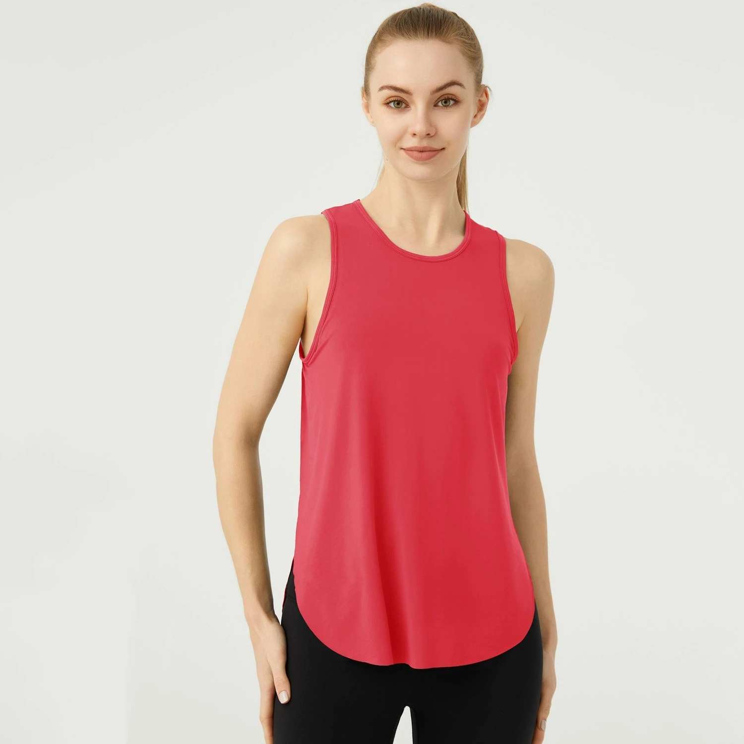 Summer Sleeveless Yoga T-Shirt Women Loose Fitness Running Tank Top Breathable Quick Dry Gym Vest Female Workout Sport Shirt sports t shirt yoga top sports shirt