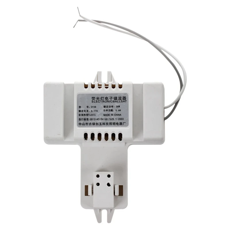 

3X White Plastic Shell 4 Pin 2D Tube Bulb Fluorescent Ballast AC 220V 0.19A 38W