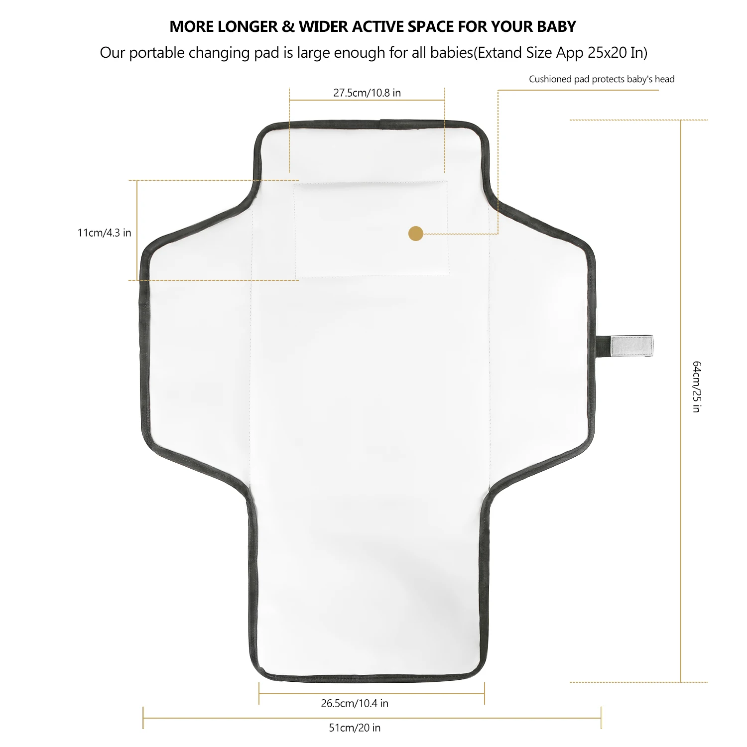 Portable Travel Waterproof Diaper Changing Pad Multifunction Folding Bag