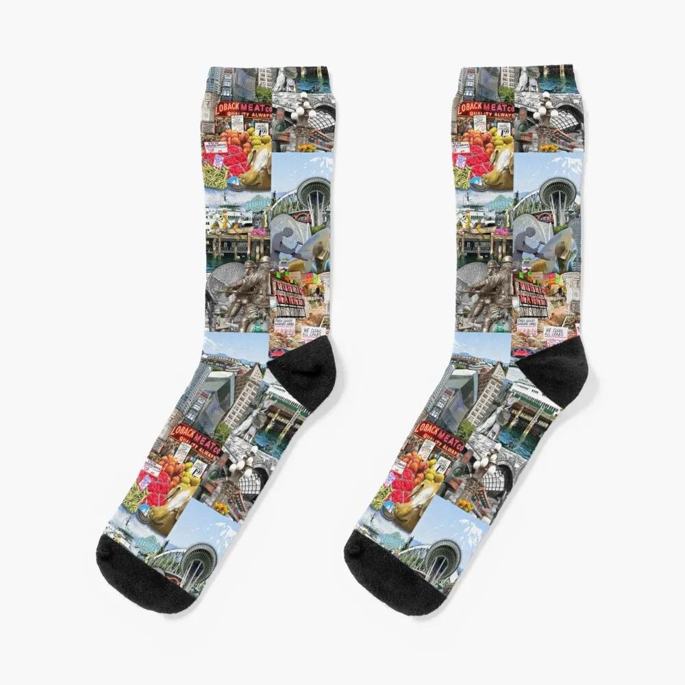 

Seattle Washington Socks winter gifts Heating sock New year's Men's Socks For Women Men's