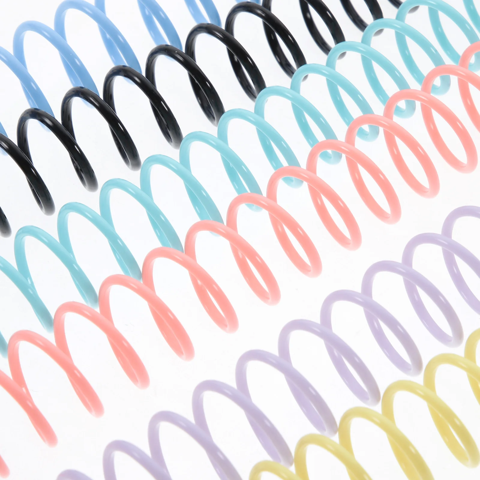 6Pcs Plastic Spiral Binding Coils Colorful Binding Spirals Spines Binder Combs Spines Book Kits Report Notebook Binding Kit