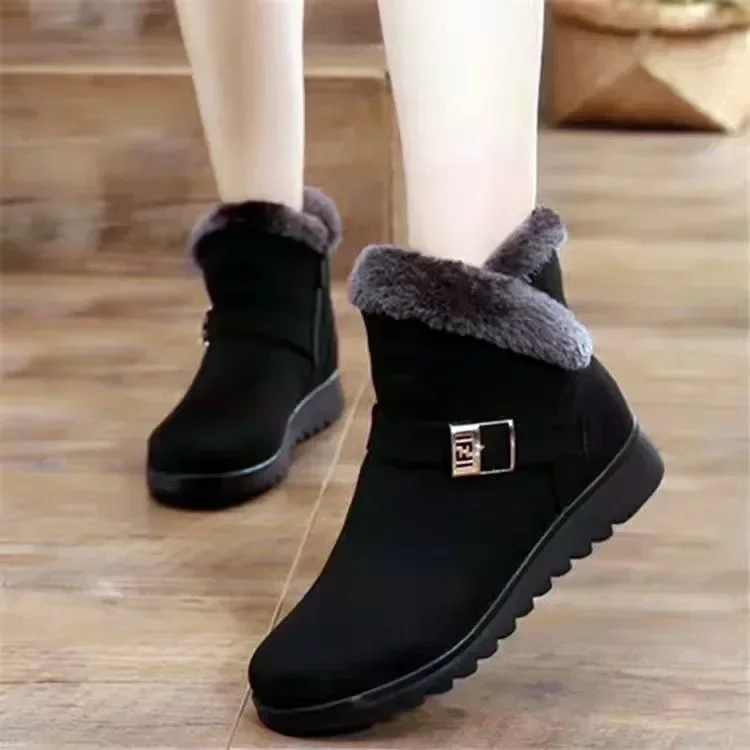 

Winter Boots Women Warm Plush Snow Boots for Women Ankle Botas Mujer Zipper No-slip Loafers Shoes for Women