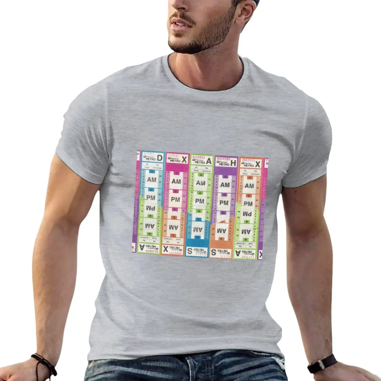 

Seattle Metro Transfer Slip Collage T-Shirt anime funnys sweat shirts, men