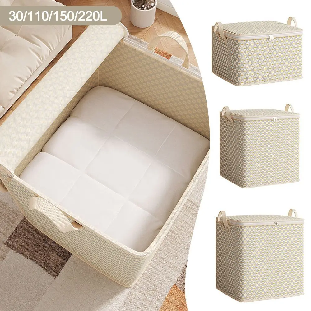 with Handle Clothes Storage Bins Clothes Organizer Foldable Wardrobe Sorting Storage Bucket Large Capacity Dust-Proof 4