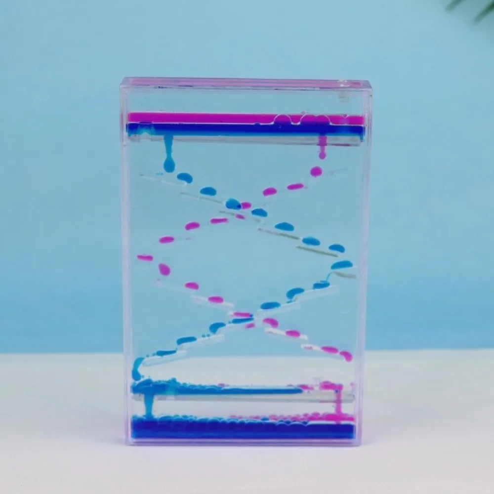 창의적인 다채로운 액체 모래 타이머 사각형 플라스틱 케이스 다이나믹 슬라임 플로우 타이머 재미있는 투톤 모래시계 타이머 교실용