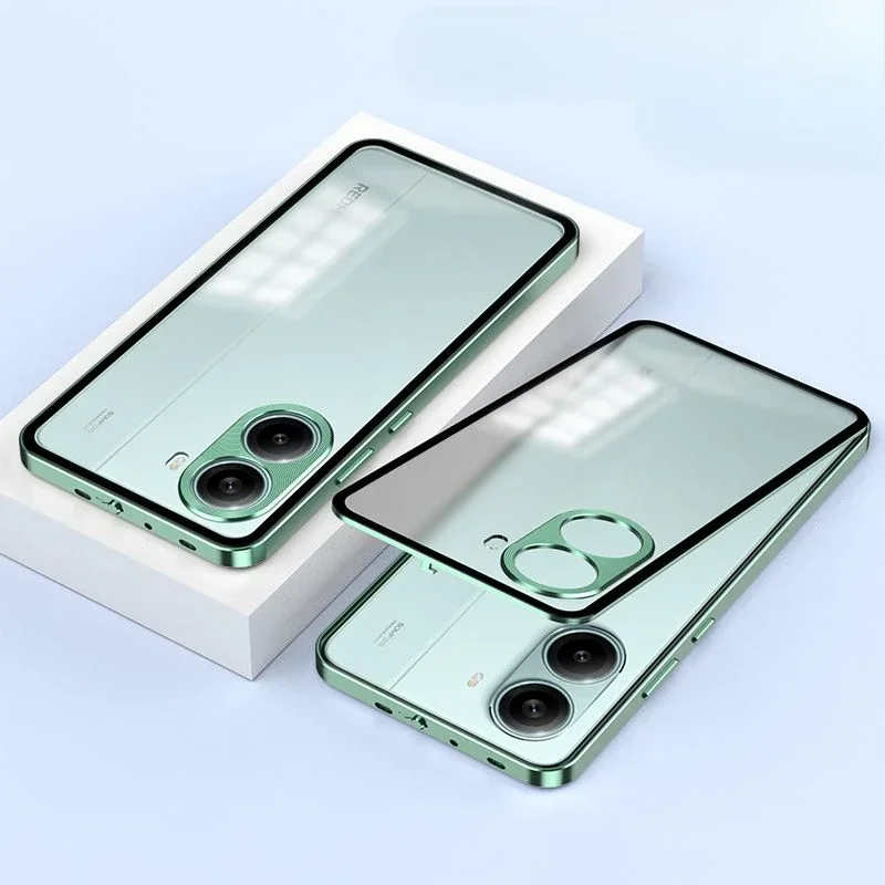 Shockproof Aluminium Alloy Matte Acrylic Phone Case - Durable Hard Bumper Cover