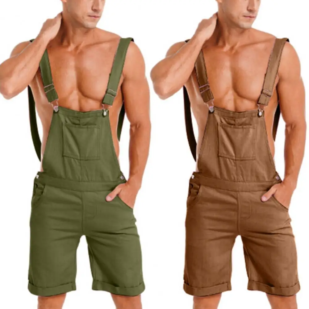 Men Denim Jumpsuit Vintage Jeans Overalls Mens Jumpsuit Cargo Work Pants Baggy Bib Contrast Stitch Denim Overalls Stitch Trousers