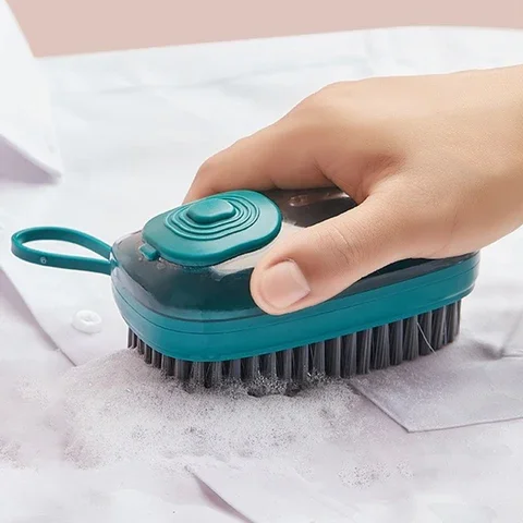 

Cleaning Brush 2 In 1 With Removable Brush Sponge Sponge Dispenser Dishwashing Brush Shoes Cleaning Brush Kitchen Cleaning Tools