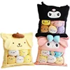New Sanrio Cartoon Kawaii Melody Pompompurin Kuromi Balls Pudding Candy Home Decorations Plush Stuffed Mini Doll Of Cutel Pillow 5