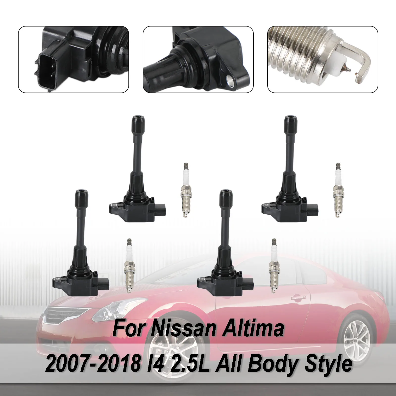 Topteng 4PCS Ignition Coils Pack For Nissan Altima Sentra Rogue XTrail