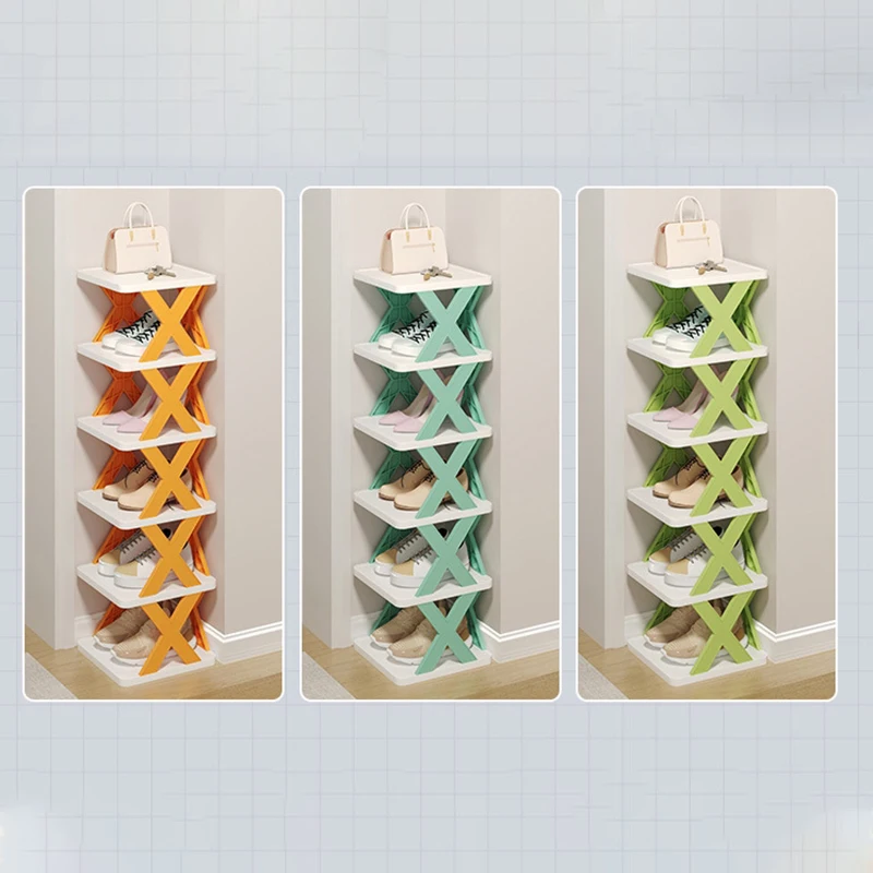 Multi-layer Plastic Foldable Shoe Rack