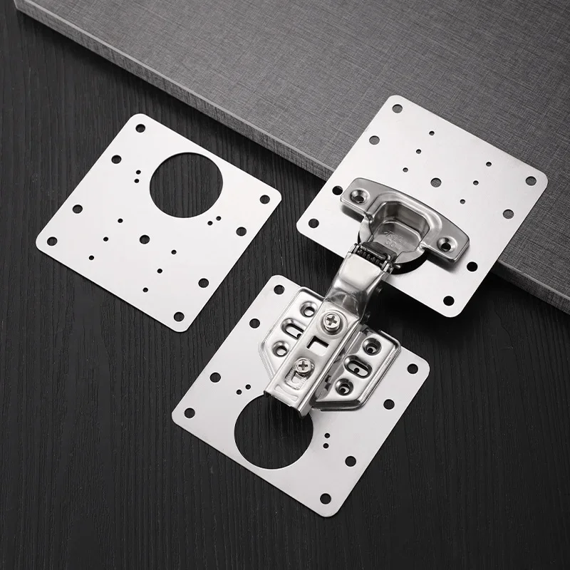 2/16Pcs Cabinet Hinge Repair Plate Kit Flat Screws Fixing Brace Brackets Kitchen Cupboard Door Hinge Mounting Furniture Hardware hinge repair plates