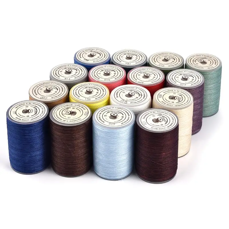 Description Picture 3 of item0.35mm*160m Thickness Waxed Thread For Leather Waxed Cord For Diy Handicraft Tool Hand Stitching Thread Flat Waxed Sewing Line