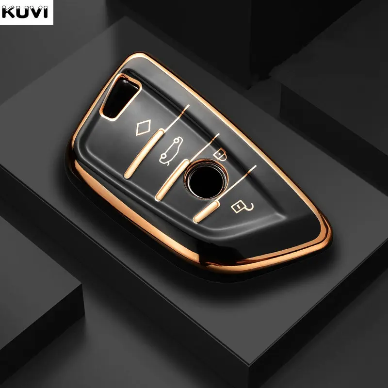 TPU 자동차 원격 키 케이스 BMW X1 X3 X5 X6 X7 1/3/5/6/7 시리즈 G30 G20 G32 G11 F20 Z4 F48 F39 G01 G02 F15 F16 G07