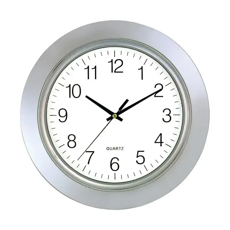 

Chrome Bezel Round Wall Clock часы настенные Mecanismo reloj pared D wall clocks Clock Digital wall clocks Bathroom