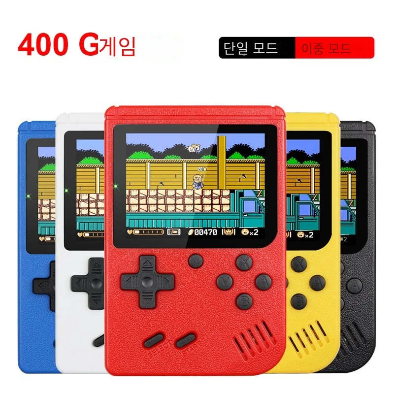 게임굿즈 레트로 휴대용 미니 핸드헬드 비디오 게임 콘솔, 8 비트, 3.0 인치 컬러 LCD, 키즈 컬러 게임 플레이어, 내장 400 게임 게임굿즈 레트로 휴대용 미니 핸드헬드 비디오 게임 콘솔, 8 비트, 3.0 인치 컬러 LCD, 키즈 컬러 게임 플레이어, 내장 400 게임