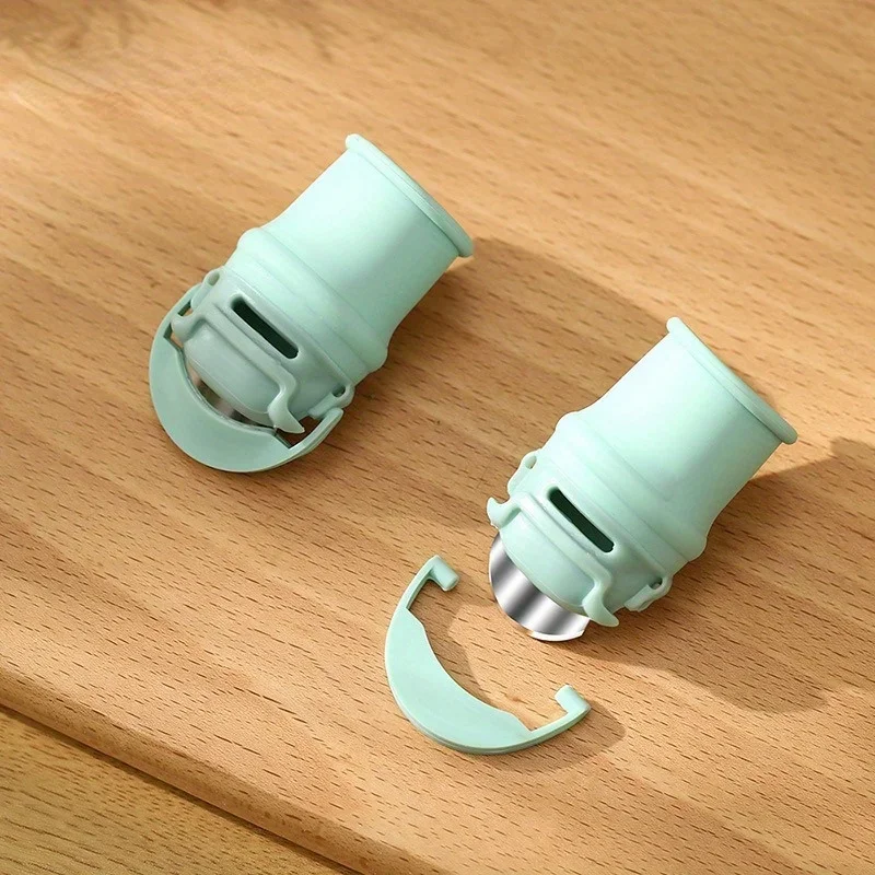 Kitchen Picking Thumb Knife Finger Guard Knife Protect Thumb Finger Sleeve Tool （With 20 Cuffs）