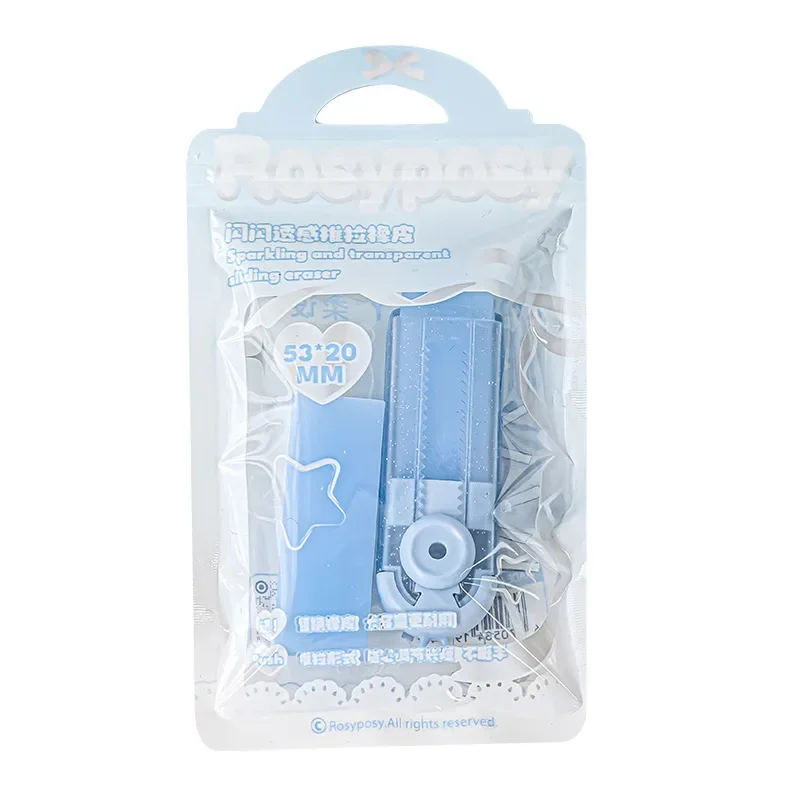 Pencil Eraser Eraser Pen Retractable Eraser Kneadable Eraser Eraser Refillable Pen Biscuit Eraser Plasticine Eraser 1 Piece Ins Cute Eraser for Kids Girl Sweet Chic Korean Bow Ribbon Star Pencil Eraser Pull-out Style Drawing Stationery