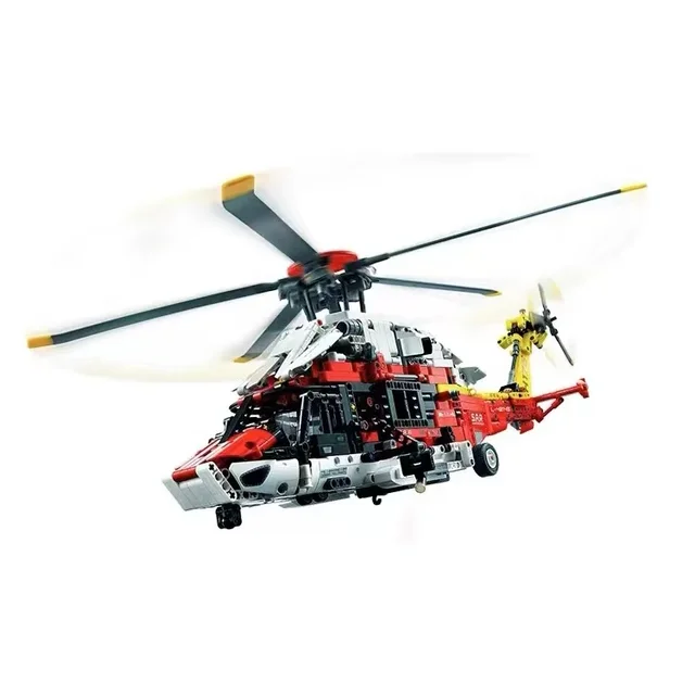 New In Stock Technical Airbus H175 Rescue Helicopter 42145 Building Blocks Plane Model Brick Educational Toys for Children Gifts 4