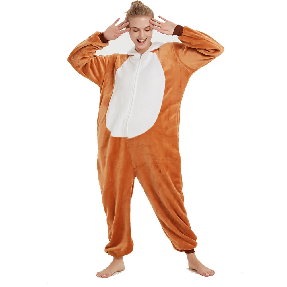 Winter Warm Flannel Sleepwear Adult Jumpsuit Men One Piece Bodysuit Adult Romper Pyjamas Onsie Pajama Bodysuit Teenager Oneises