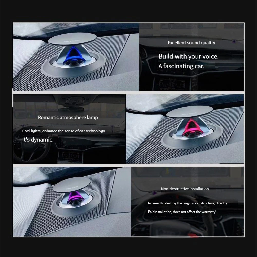 32 Colour LED Lifting Tweeter Speaker For Audi A4 A5 A6 A7 C8 B9 Car Instrument