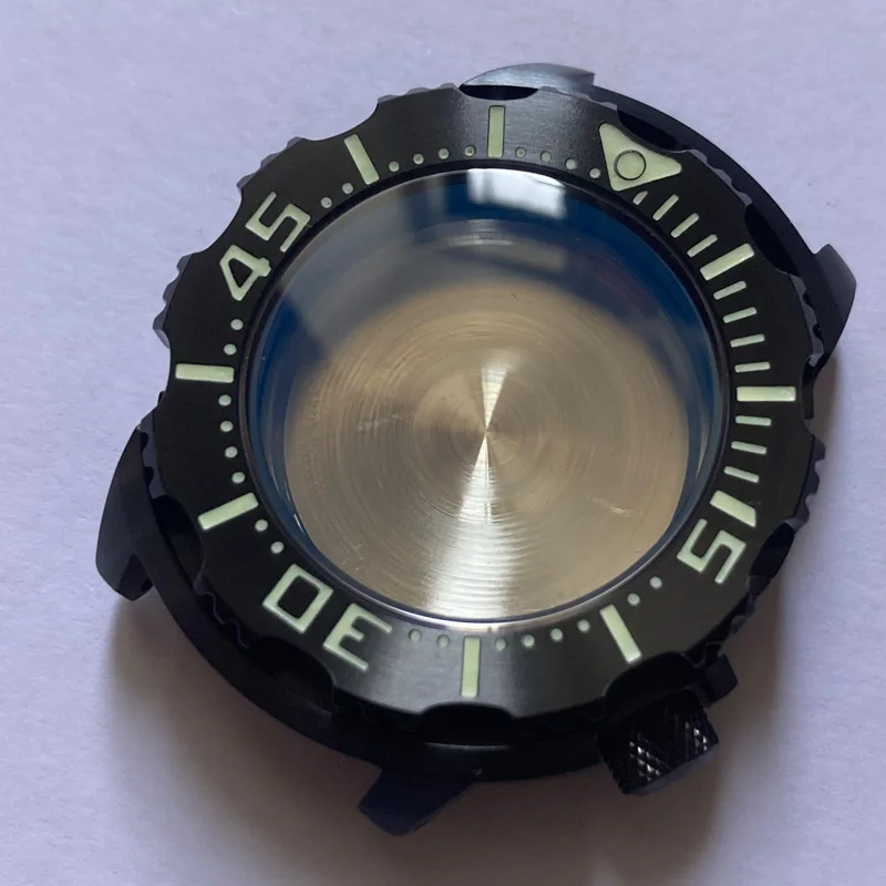 

Watch Parts Solid 45MM Stainless Steel Black PVD Coated Case Sapphire Glass Luminous Bezel Fit NH35/36 Movement 20Bar Waterproof