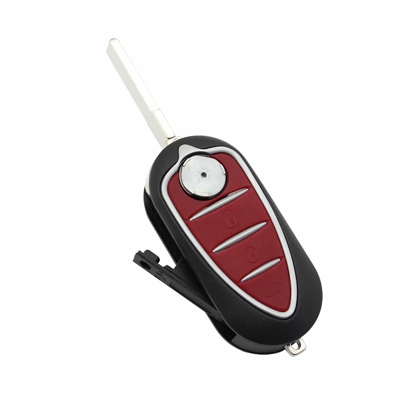 Cocolockey Folding Flip Key Shell Fob für Alfa Romeo 156/159 /mito/giulietta/gt/4c 3 Tasten Fernbedienung Schlüssel Fall Auto Schlüssel Silikon pad – Detail 5