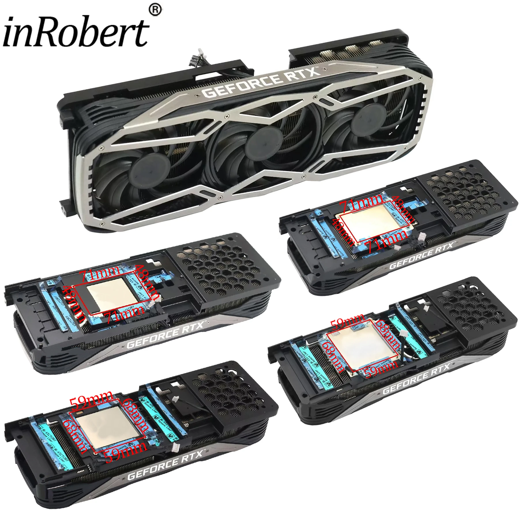 Per Gainward /Pny / Leadtek Rtx3060Ti Rtx3070 Rtx3070Ti Rtx3080 Rtx3080Ti Rtx3090 Dissipatore Di Calore Sostitutivo Della Scheda Grafica