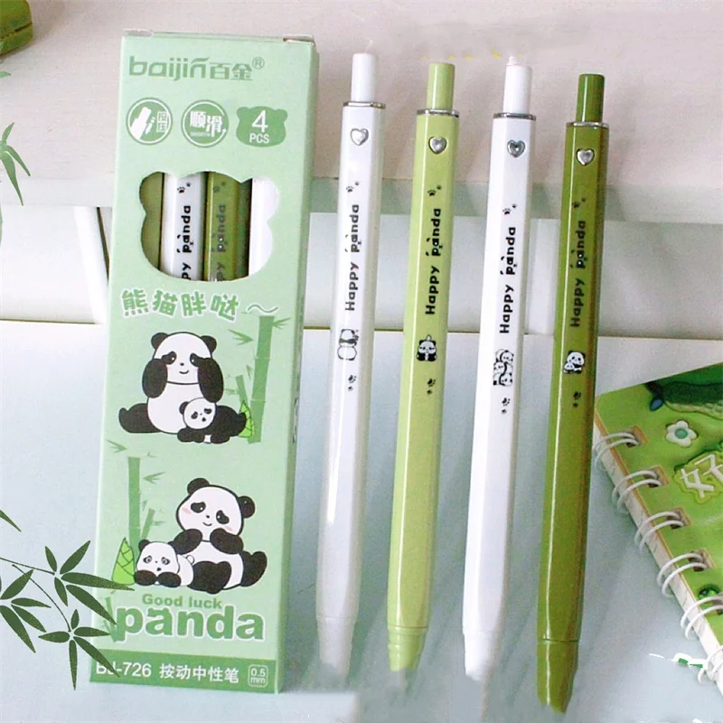 Набор гелевых ручек с рисунком панды, 0,5 мм, 36 шт./партия