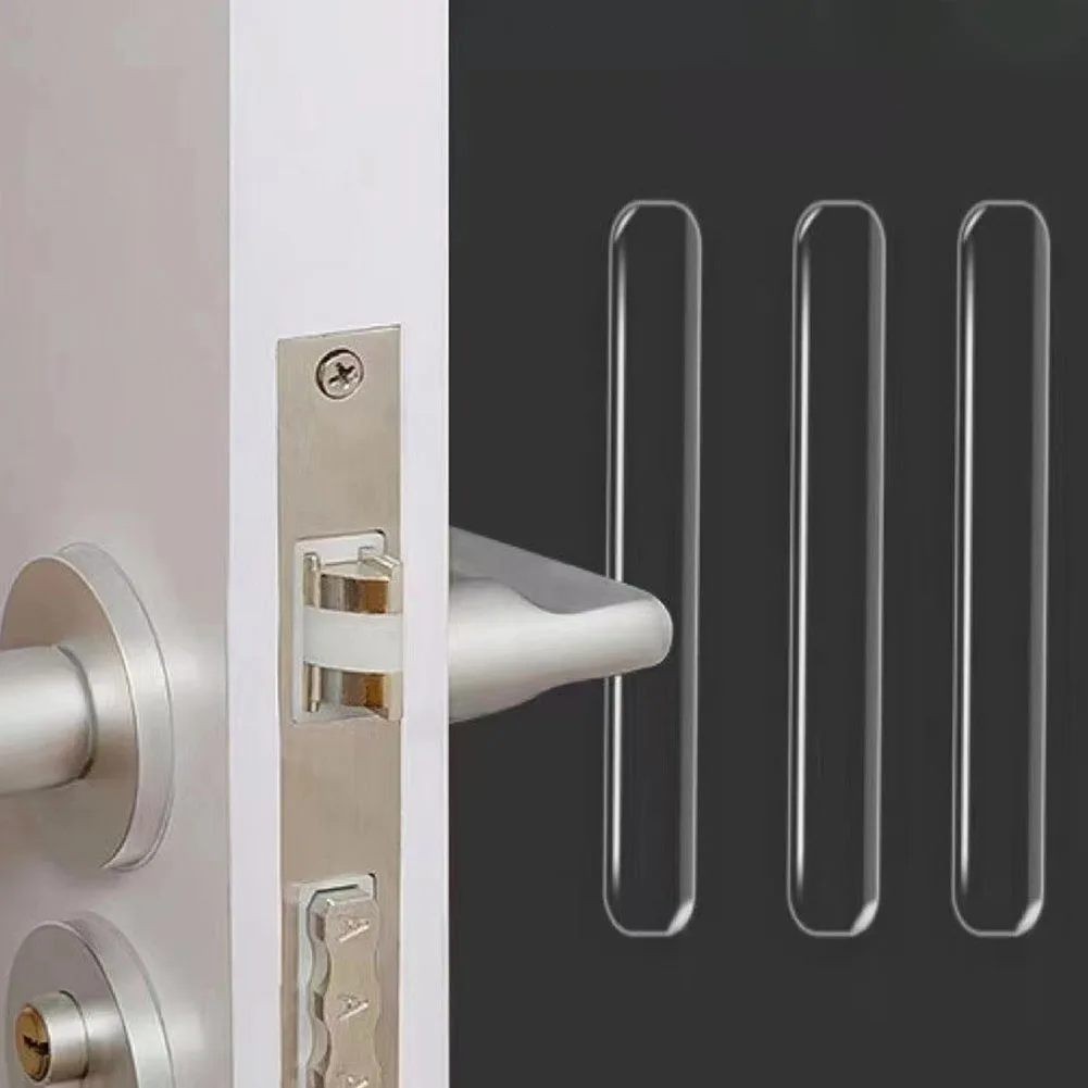 1PCS No Punching Silicone AntiCollision Door Stickers Transparent Wall Protection Pad Silicone Invisible Anti-collision Strip