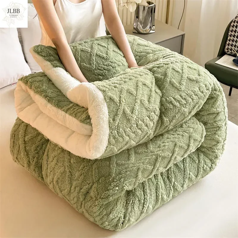 

Soft Super Thick Winter Warm Blanket Artificial Lamb Cashmere Weighted Blankets for Beds Cozy Thicker Warmth Quilt Comforter