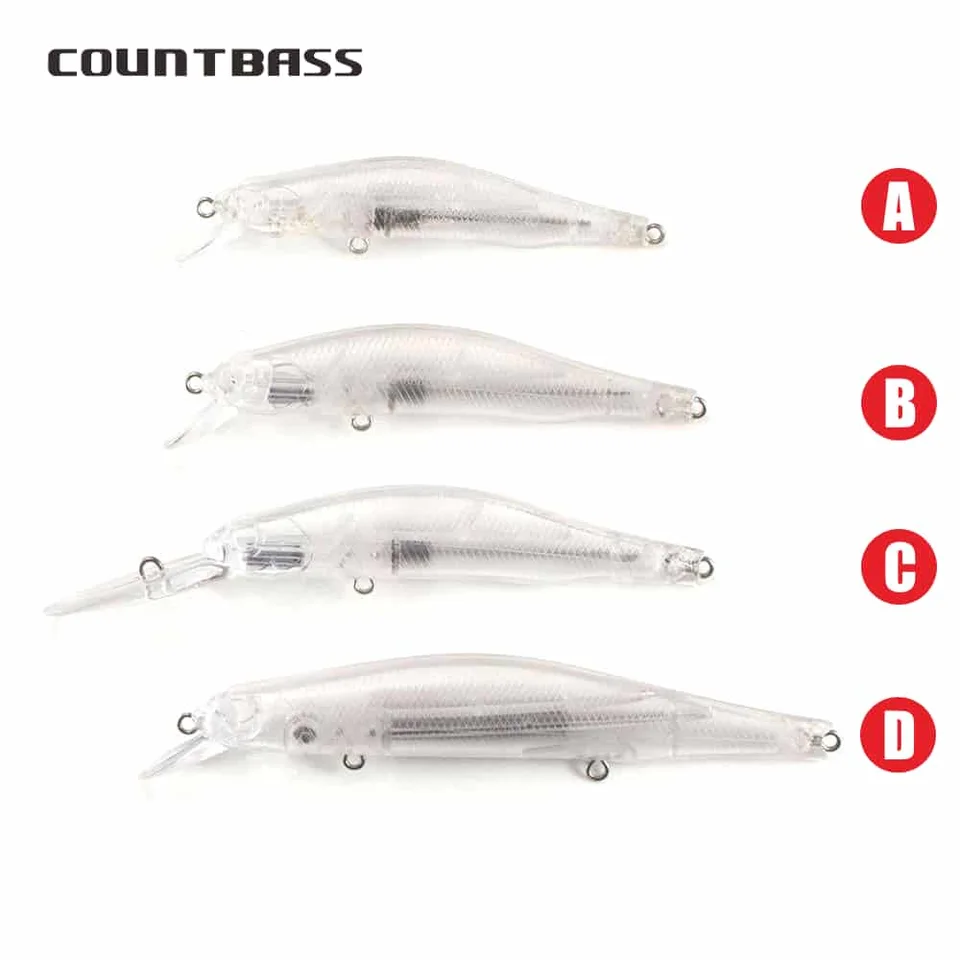 Lot De 10 Crankbaits Minnow 12 Cm 1/3 Oz - Non Peints - Pour Pêche Brochet Perche