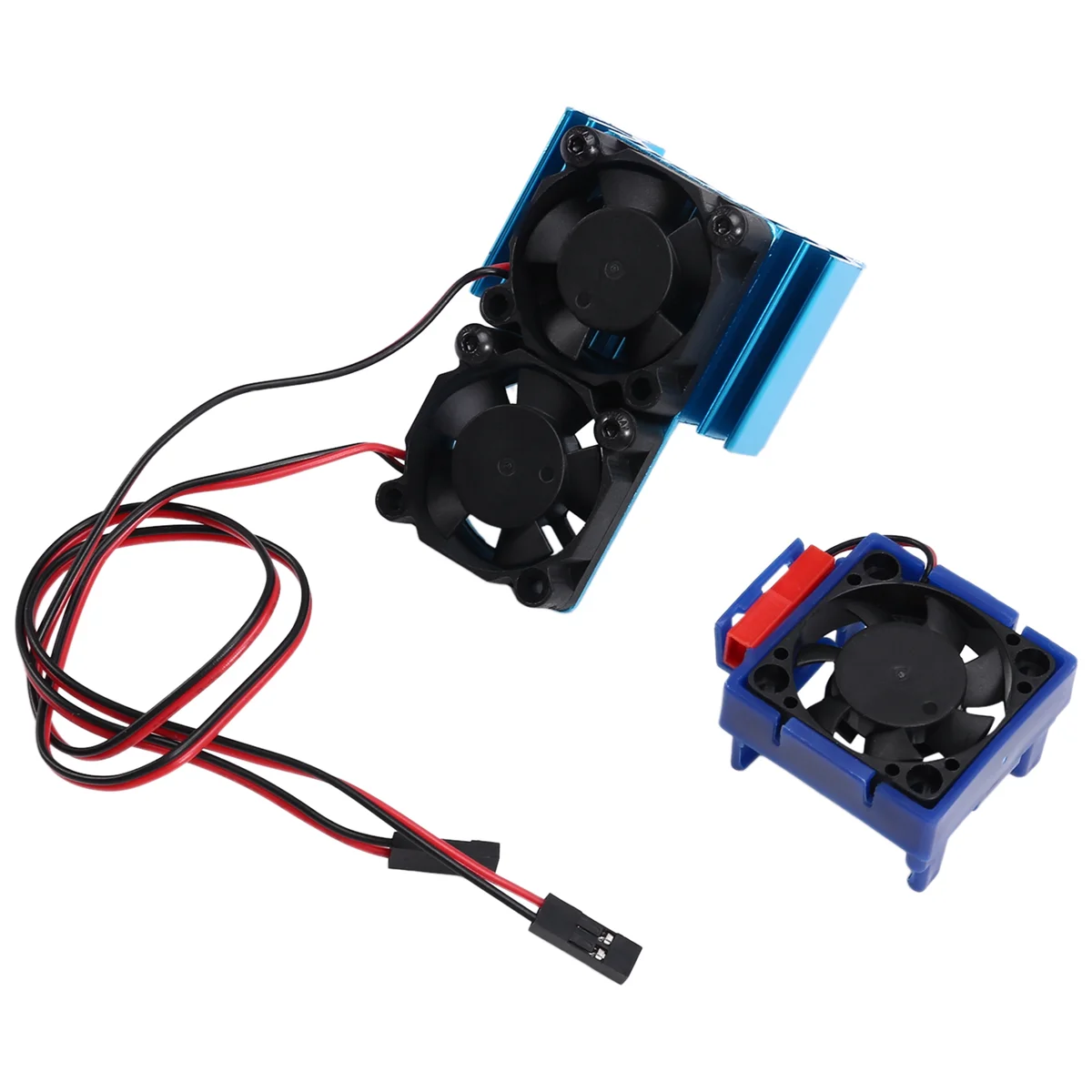 BAAU VXL-3s ESC Cooling Fan and Motor Dual Fan Set Compatible with for Slash Stampede Blue