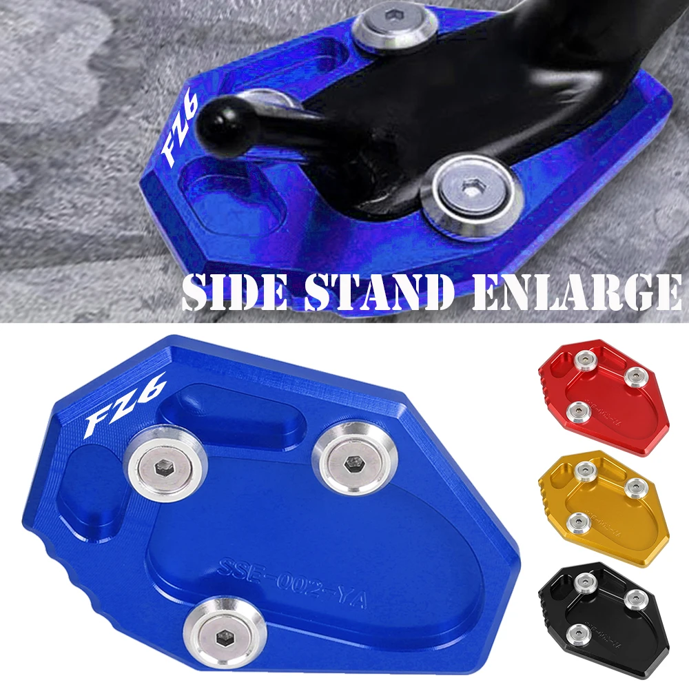 

Motorcycles For Yamaha FZ6 FZ 6 Fazer FZ6R Side Stand Enlarger 2004-2009 2008 2007 2006 2005 Plate Kickstand Enlarge Extension