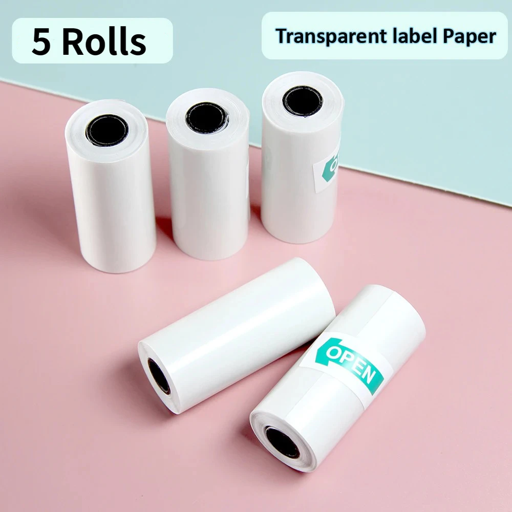 Thermal Paper Label Sticker Self-adhesive Rolls 57*25MM for Mini Printer Instant Print Kids Camera Photo