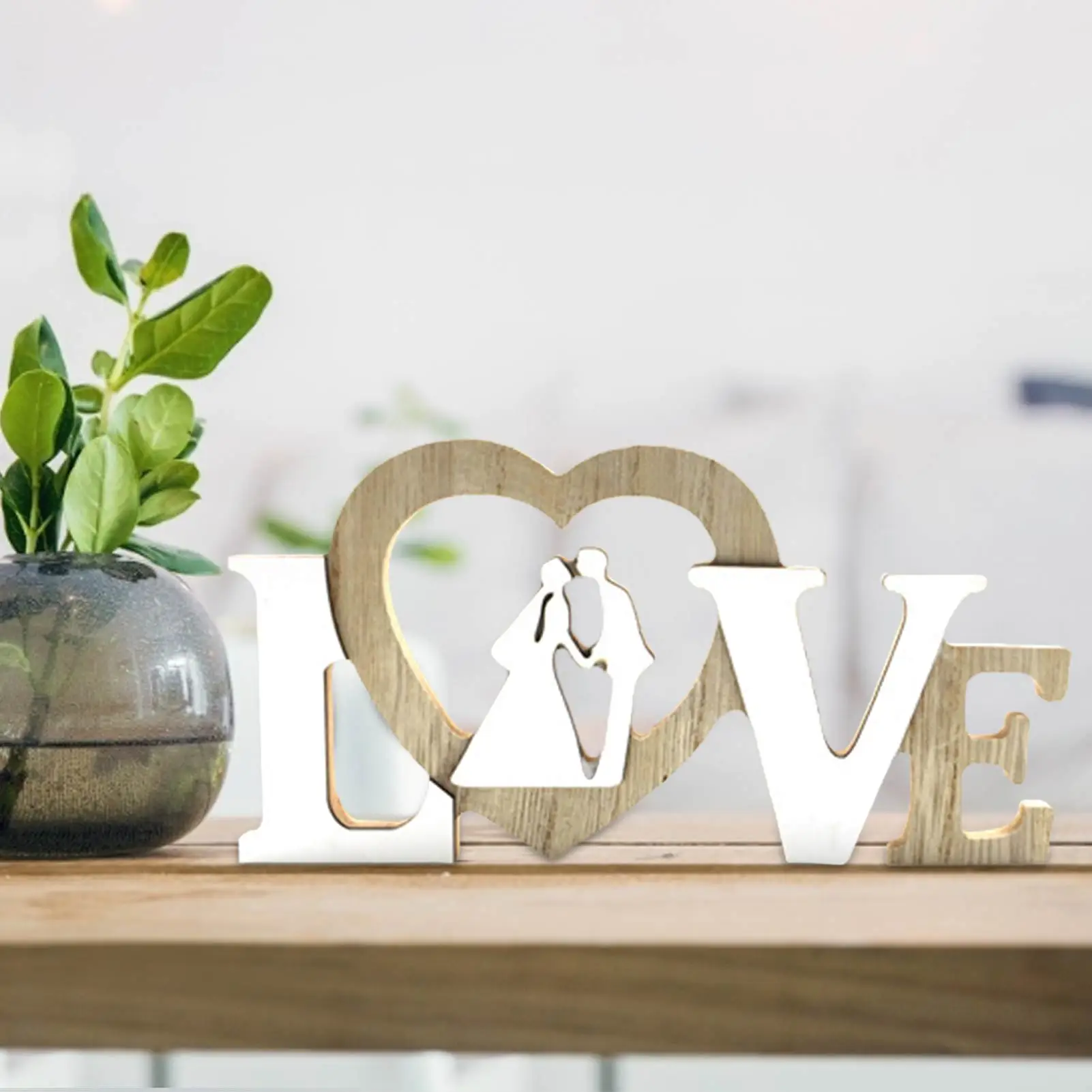 Home & Love - Letreros de madera para decoración del hogar, letras de  madera independientes, regalo de inauguración de la casa, letreros de  madera